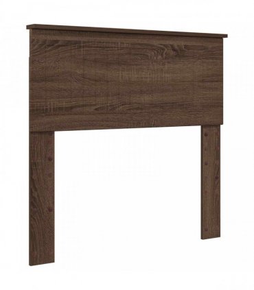 vidaXL Bed Frame with Headboard Brown Oak 90 x 190 cm Solid Pine Wood