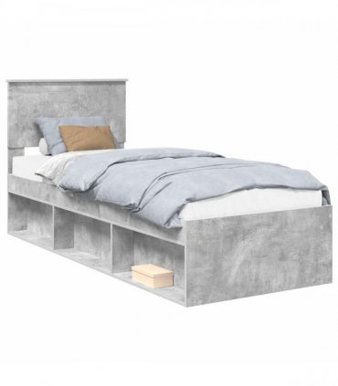 vidaXL Bed Frame Concerte Grey 75 x 190 cm Solid Pine Wood