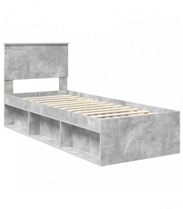 vidaXL Bed Frame Concerte Grey 75 x 190 cm Solid Pine Wood