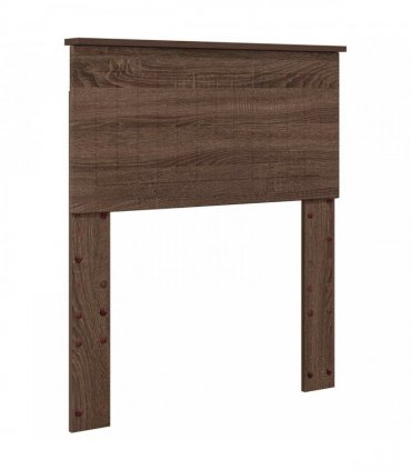 vidaXL Bed Frame with Headboard Brown Oak 75 x 190 cm Solid Pine Wood
