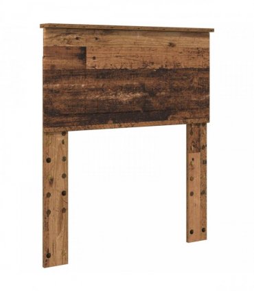 vidaXL Bed Frame with Headboard Old Wood 75 x 190 cm Solid Pine Wood