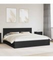 vidaXL Bed Frame with Drawer Black 200 x 200 cm Engineer Wood