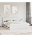 vidaXL Bed Frame with Drawer White 180 x 200 cm Engineer Wood