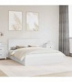 vidaXL Storage Bed with Drawer White 160 x 200 cm Engineered Wood