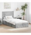 vidaXL Storage Bed Concrete Grey 90 x 190 cm Engineered Wood