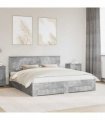 vidaXL Bed Frame Concrete Grey 180 x 200 cm Engineered Wood