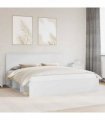 vidaXL Bed Frame with Headboard White 200 x 200 cm Solid Pine Wood