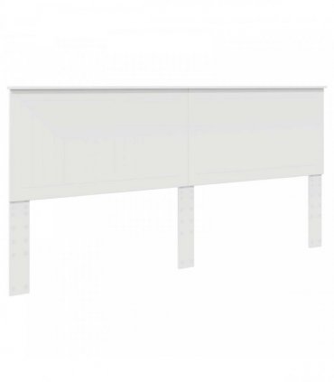 vidaXL Bed Frame with Headboard White 200 x 200 cm Solid Pine Wood