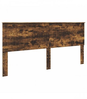 vidaXL Bed Frame Smoked Oak 200 x 200 cm Solid Pine Wood