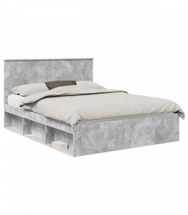 vidaXL Bed Frame Concerte Grey 150 x 200 cm Solid Pine Wood