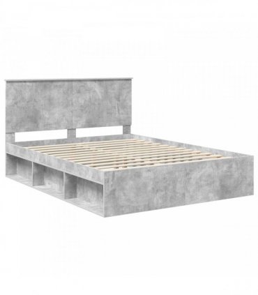 vidaXL Bed Frame Concerte Grey 150 x 200 cm Solid Pine Wood