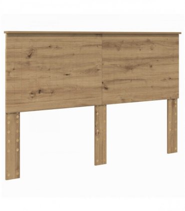 vidaXL Bed Frame Artisan Oak 150 x 200 cm Solid Pine Wood