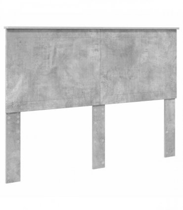 vidaXL Bed Frame Concrete Grey 140 x 200 cm Solid Pine Wood
