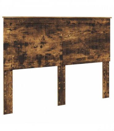 vidaXL Bed Frame Smoked Oak 140 x 190 cm Solid Pine Wood