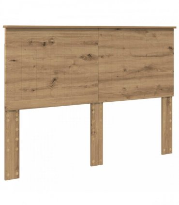 vidaXL Bed Frame Artisan Oak 140 x 190 cm Solid Pine Wood