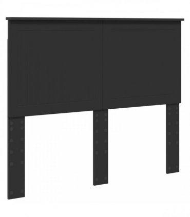 vidaXL Bed Frame with Headboard Black 120 x 200 cm Solid Pine Wood