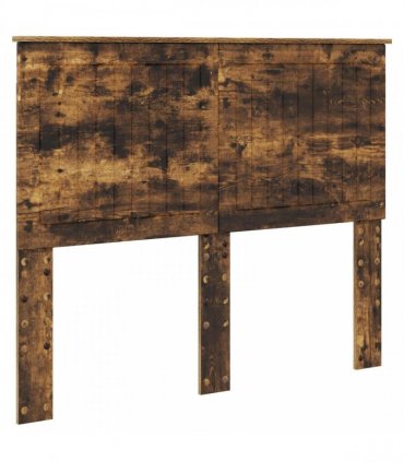 vidaXL Bed Frame Smoked Oak 120 x 190 cm Solid Pine Wood