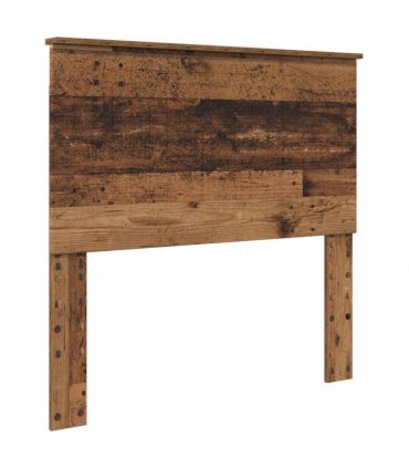 vidaXL Bed Frame with Headboard Old Wood 100 x 200 cm Solid Pine Wood