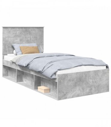 vidaXL Bed Frame Concerte Grey 90 x 190 cm Solid Pine Wood