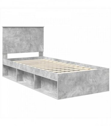 vidaXL Bed Frame Concerte Grey 90 x 190 cm Solid Pine Wood