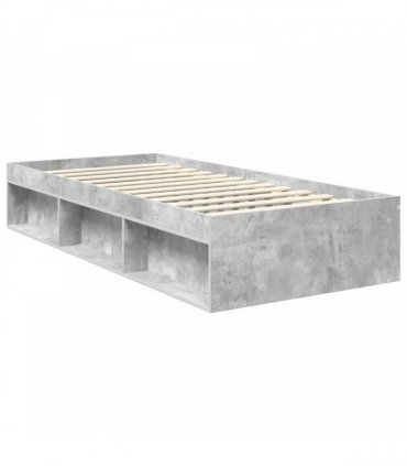 vidaXL Bed Frame Concerte Grey 90 x 190 cm Solid Pine Wood