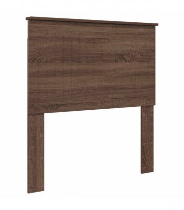 vidaXL Bed Frame with Headboard Brown Oak 90 x 190 cm Solid Pine Wood