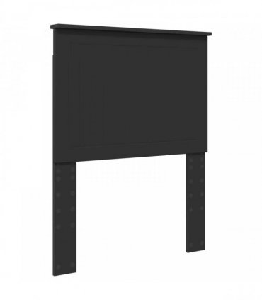 vidaXL Bed Frame with Headboard Black 75 x 190 cm Solid Pine Wood