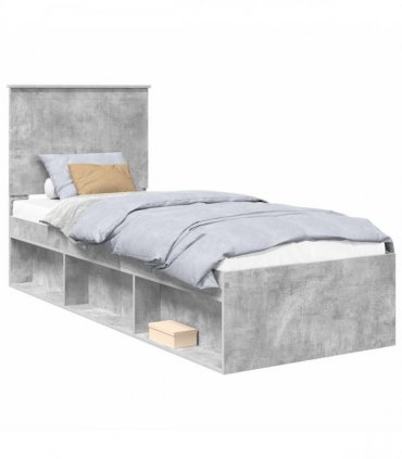 vidaXL Bed Frame Concerte Grey 75 x 190 cm Solid Pine Wood