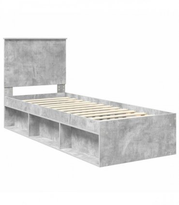 vidaXL Bed Frame Concerte Grey 75 x 190 cm Solid Pine Wood