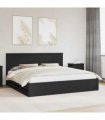 vidaXL Bed Frame with Drawer Black 200 x 200 cm Engineer Wood