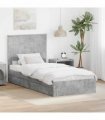 vidaXL Storage Bed Concrete Grey 90 x 190 cm Engineered Wood