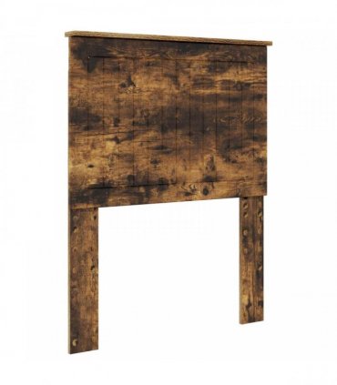 vidaXL Bed Frame Smoked Oak and Silver 70 x 190 cm Engineered Wood