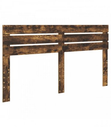 vidaXL Bed Frame Smoked Oak 200 x 200 cm Solid Pine Wood