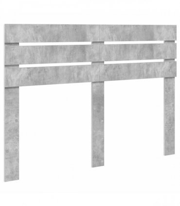 vidaXL Bed Frame Concrete Grey 150 x 200 cm Solid Pine Wood