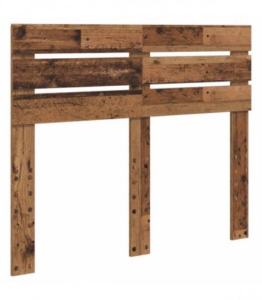 vidaXL Bed Frame with Headboard Old Wood 120 x 200 cm Solid Pine Wood