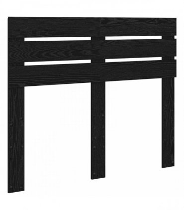 vidaXL Bed Frame Black Oak 120 x 190 cm Solid Pine Wood