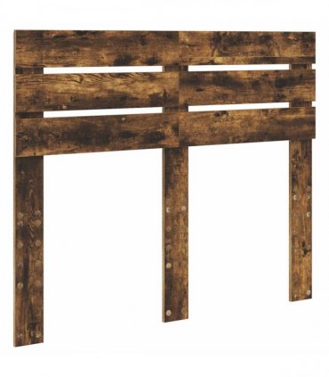 vidaXL Bed Frame Smoked oak 120 x 190 cm Solid Pine Wood