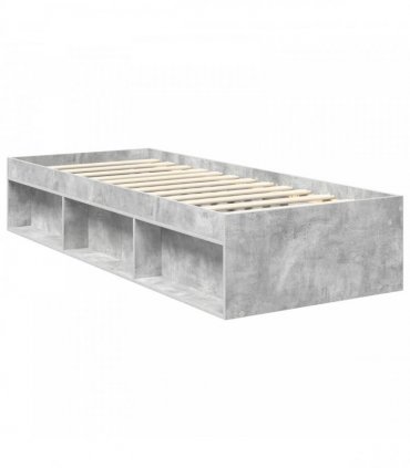 vidaXL Bed Frame Concerte Grey 75 x 190 cm Solid Pine Wood