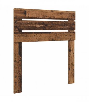 vidaXL Bed Frame with Headboard Old Wood 75 x 190 cm Solid Pine Wood