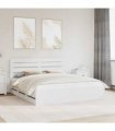 vidaXL Bed Frame with Drawer White 180 x 200 cm Engineer Wood