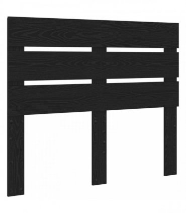 vidaXL Bed Frame with Headboard Black 120 x 190 cm Solid Pine Wood