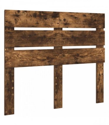 vidaXL Bed Frame Smoked Oak 120 x 190 cm Solid Pine Wood