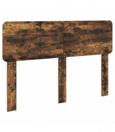 vidaXL Bed Frame Smoked Oak 140 x 200 cm Solid Pine Wood