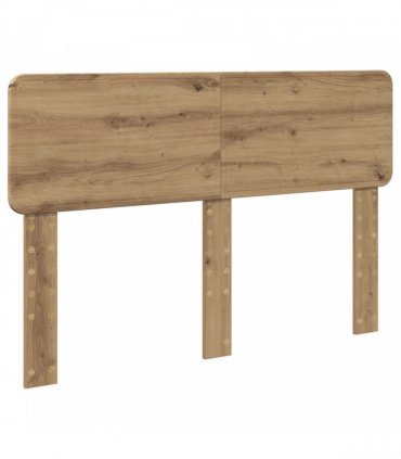 vidaXL Bed Frame Artisan Oak 140 x 190 cm Solid Pine Wood