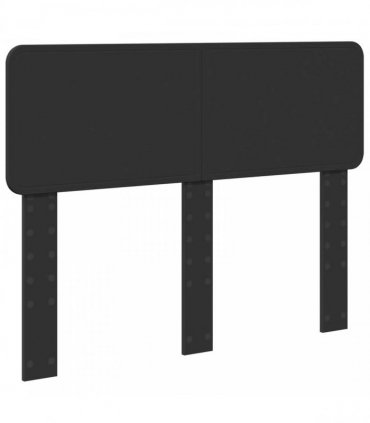 vidaXL Bed Frame with Headboard Black 135 x 190 cm Solid Pine Wood