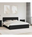 vidaXL Bed Frame with Drawer Black 200 x 200 cm Engineered Wood