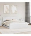 vidaXL Bed Frame with Drawer White 180 x 200 cm Engineered Wood