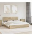 vidaXL Storage Bed with Drawer Sonoma Oak 180 x 200 cm Engineered Wood