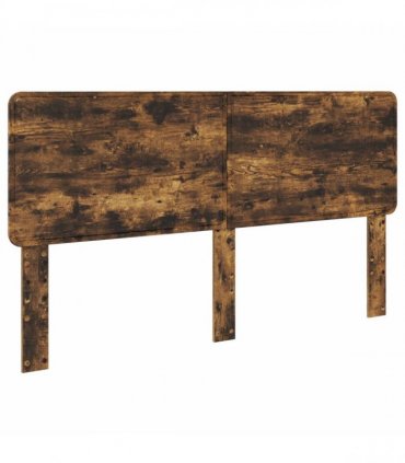 vidaXL Bed Frame Smoked Oak 180 x 200 cm Solid Pine Wood