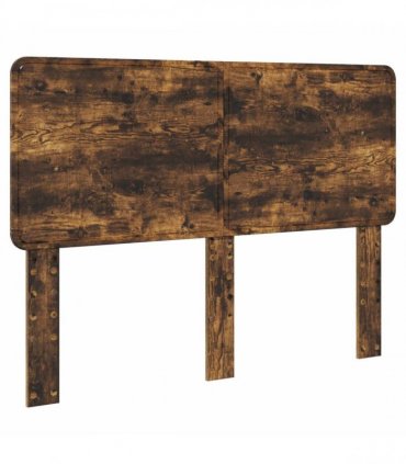 vidaXL Bed Frame Smoked Oak 140 x 190 cm Solid Pine Wood